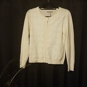 Cute Banana Republic Ivory Colored Cardigan Sz S